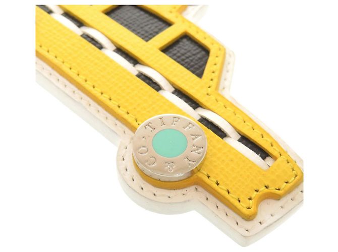 Tiffany & Co Portachiavi in pelle gialla Tiffany Taxi - vista 4