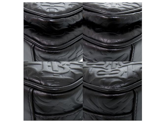 Borsa a tracolla in pelle Burberry con monogramma TB Nero - vista 4