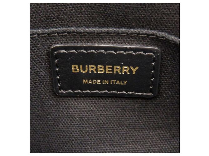 Borsa a tracolla in pelle Burberry con monogramma TB Nero - vista 9