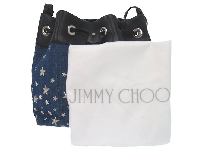 Borsa a corda JUNO S Star Studs di Jimmy Choo Nero Blu - vista 2