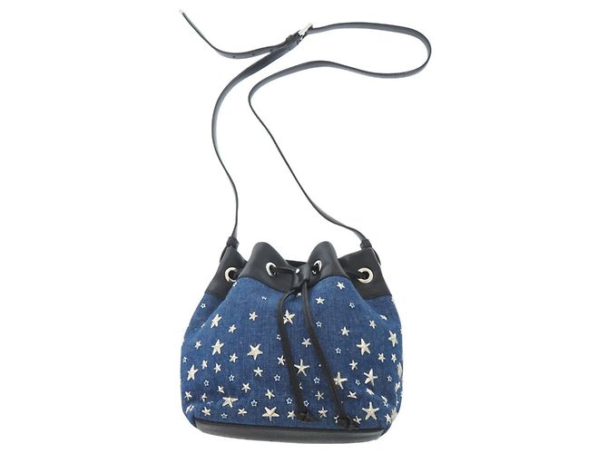 Borsa a corda JUNO S Star Studs di Jimmy Choo Nero Blu - vista 6