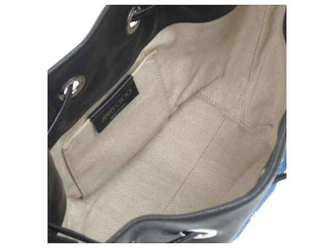 Borsa a corda JUNO S Star Studs di Jimmy Choo Nero Blu - vista 7