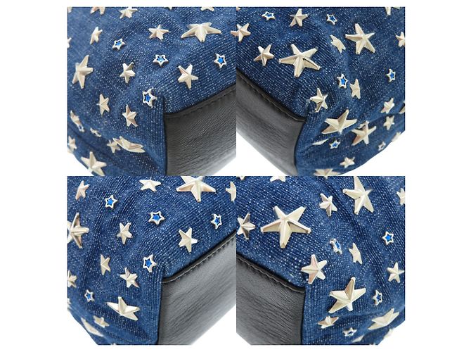 Borsa a corda JUNO S Star Studs di Jimmy Choo Nero Blu - vista 9