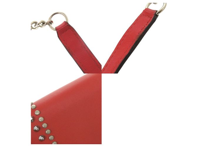 Borsa a spalla in pelle con borchie Varenne di Jimmy Choo Rosso - vista 10