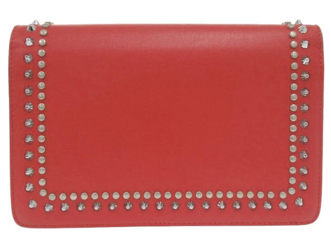 Borsa a spalla in pelle con borchie Varenne di Jimmy Choo Rosso - vista 3