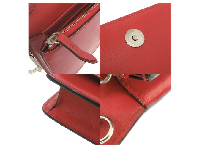 Borsa a spalla in pelle con borchie Varenne di Jimmy Choo Rosso - vista 9