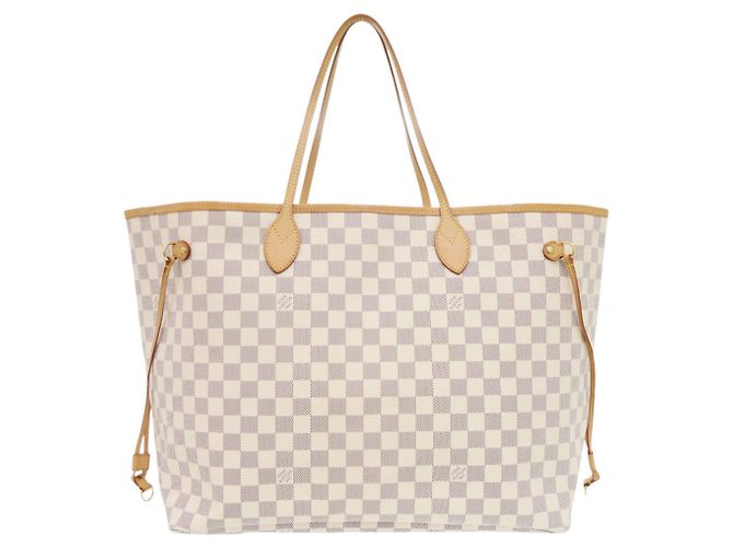 Borsa tote Louis Vuitton Neverfull GM Damier Azur Bianco - vista 2