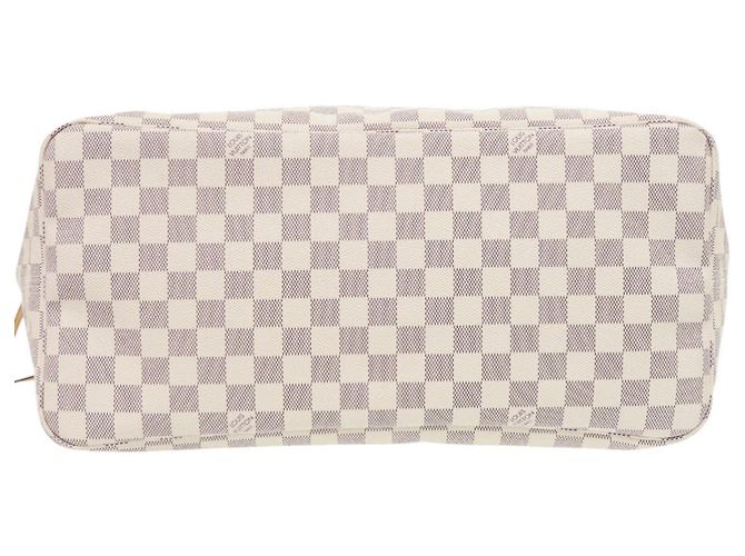 Borsa tote Louis Vuitton Neverfull GM Damier Azur Bianco - vista 3