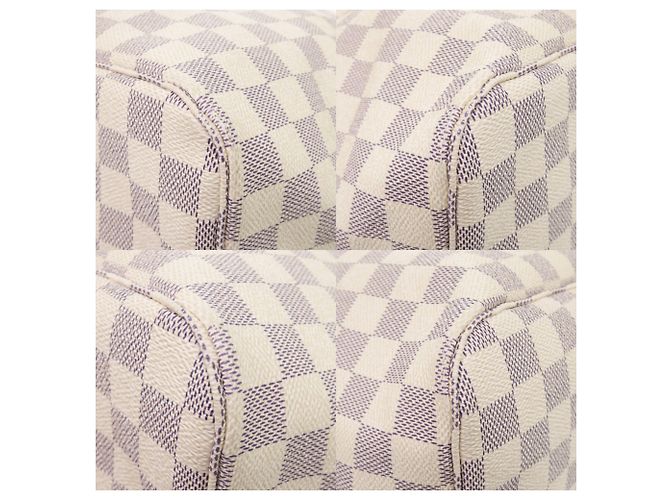 Borsa tote Louis Vuitton Neverfull GM Damier Azur Bianco - vista 4
