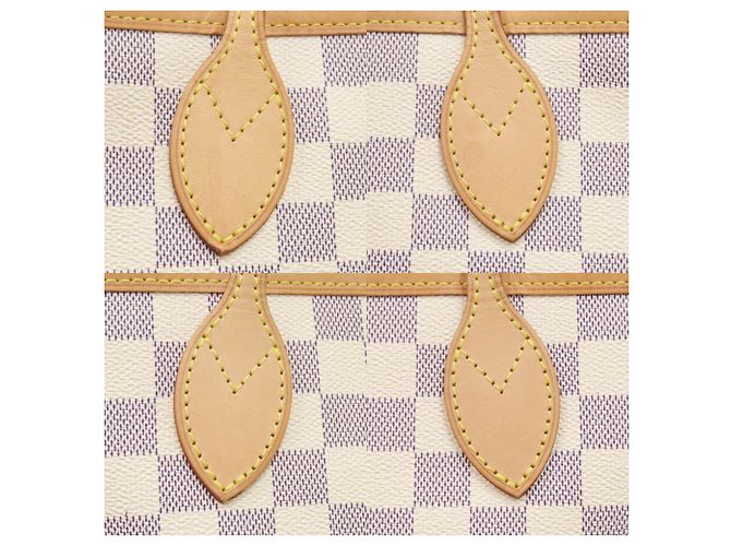 Borsa tote Louis Vuitton Neverfull GM Damier Azur Bianco - vista 8
