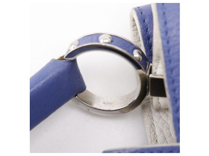 Borsa Capucines MM Louis Vuitton Bianco Blu - vista 18