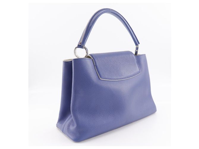 Borsa Capucines MM Louis Vuitton Bianco Blu - vista 3