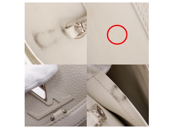 Borsa Capucines MM Louis Vuitton Bianco Blu - vista 9