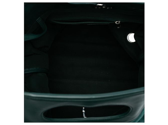 Borsa shopping Chanel verde extra large in lana e pelle di vitello 31 Verde scuro - vista 4