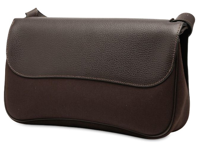 Bolso Colorado PM en Vache Liege y Toile marrón Hermès Castaño Marrón oscuro - vista 2