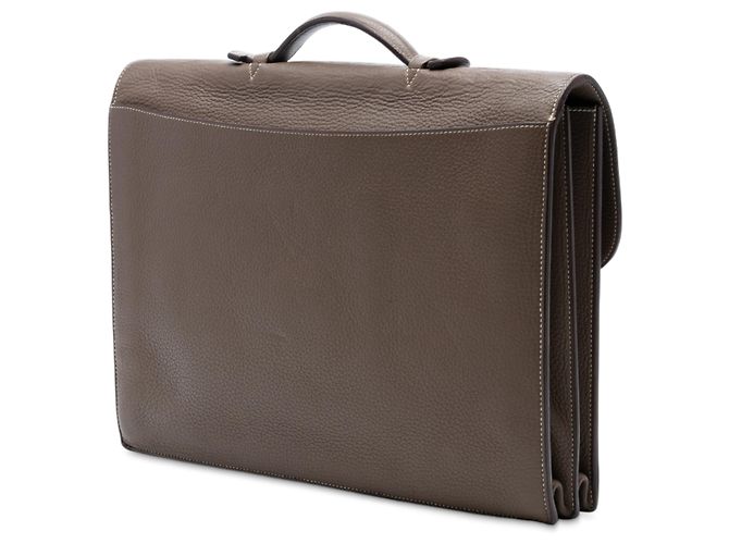 Borsa Depeches 40 in Togo marrone Hermès Marrone scuro - vista 2