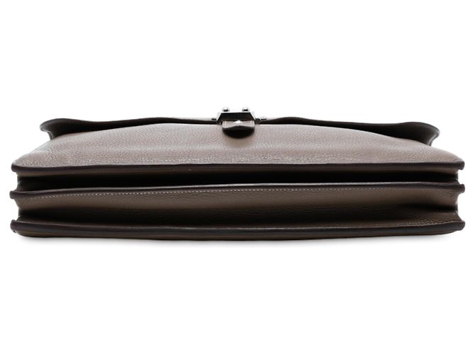 Borsa Depeches 40 in Togo marrone Hermès Marrone scuro - vista 3