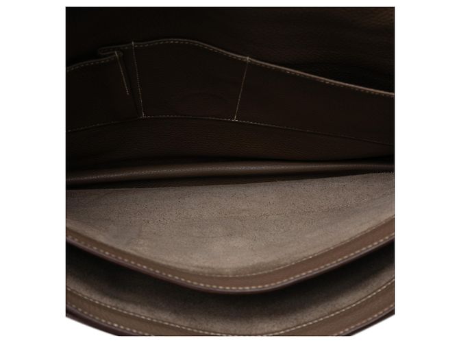 Borsa Depeches 40 in Togo marrone Hermès Marrone scuro - vista 4