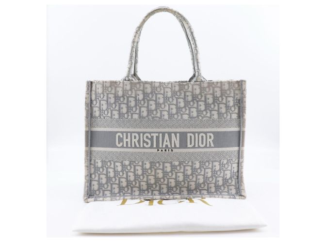 Borsa Book Tote Medium Christian Dior Grigio - vista 18