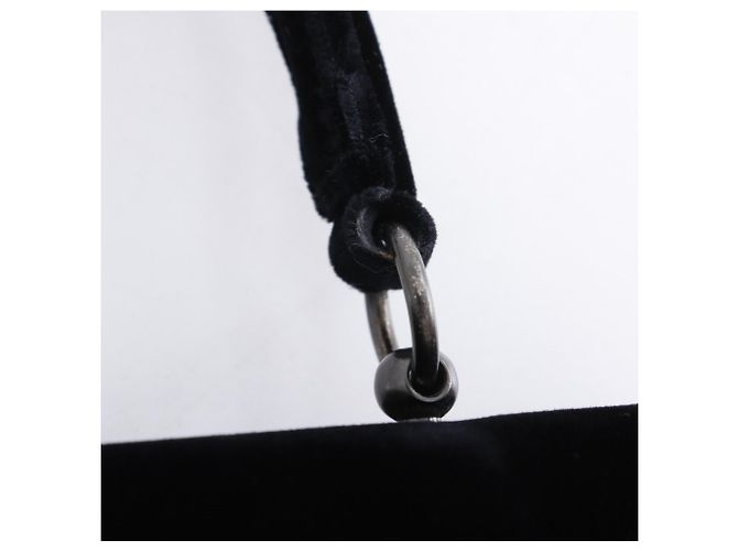 Prada Vintage Samt-Handtasche Schwarz - Ansicht 13