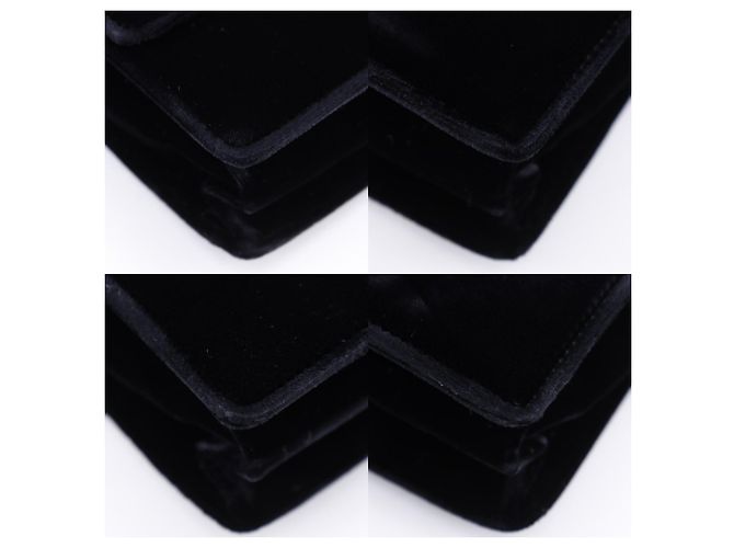 Prada Vintage Samt-Handtasche Schwarz - Ansicht 4