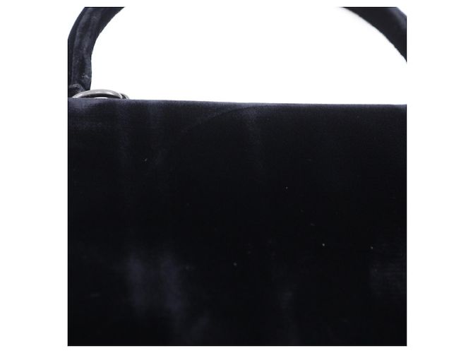 Prada Vintage Samt-Handtasche Schwarz - Ansicht 9
