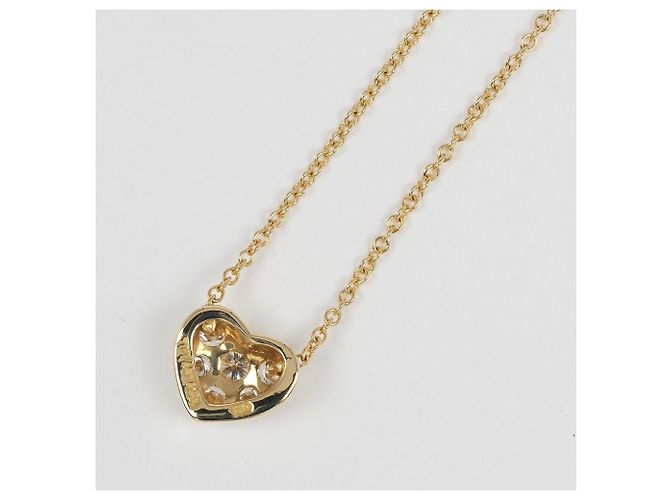 Collana a forma di cuore pavé Tiffany & Co. in oro giallo 18K D'oro - vista 3