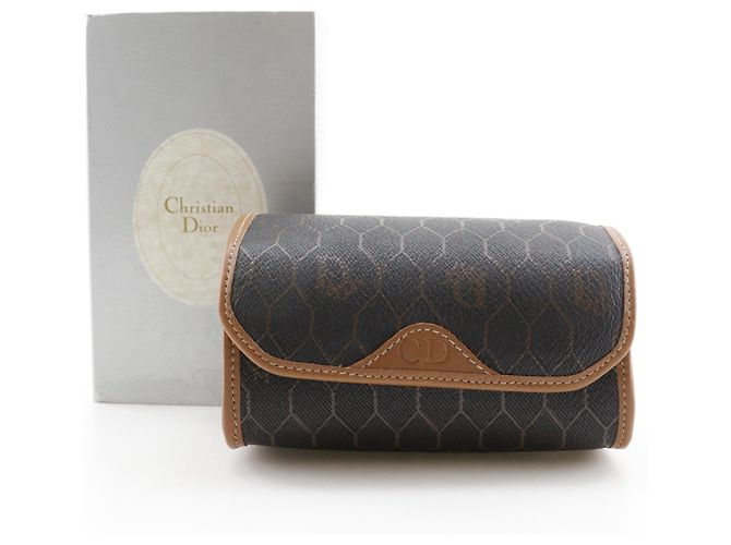 Pochete com padrão de favo de mel Christian Dior Marrom Castanho escuro - vista 11
