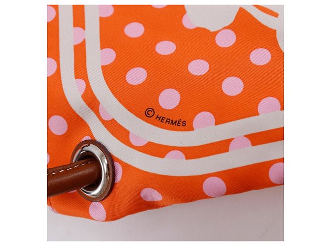 Borsa a Spalla Silky City PM di Hermès Arancione - view 12