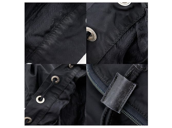 Prada Nylon-Rucksack / Tagesrucksack Schwarz - Ansicht 13