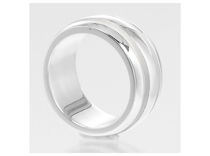 Anello Doppia Linea Rigata Atlas di Tiffany & Co. Argento - vista 3