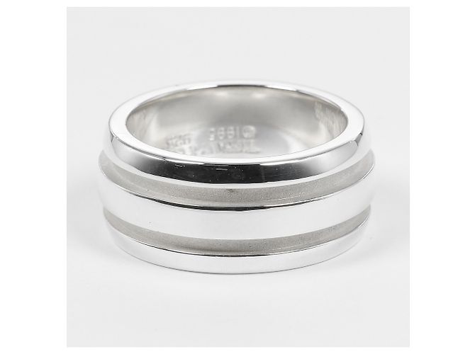 Anello Doppia Linea Rigata Atlas di Tiffany & Co. Argento - vista 7