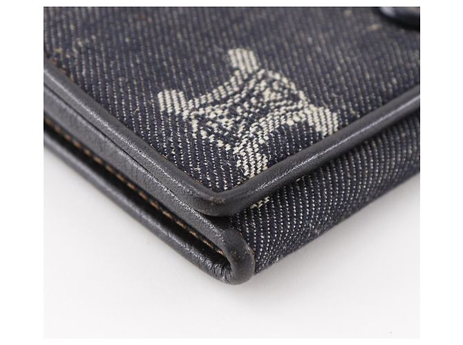 Céline Cartera Larga Triomphe Celine en Denim Marino Azul marino - vista 4