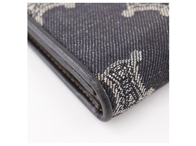 Céline Cartera Larga Triomphe Celine en Denim Marino Azul marino - vista 6