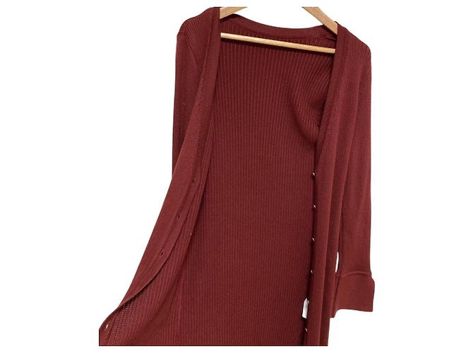 Autre Marque Cardigan Slender FOXEY Castaño Burdeos - vista 3