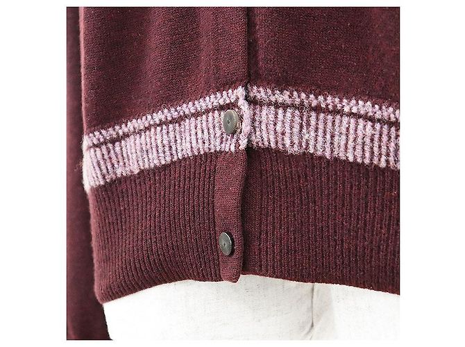Hermès Hermes Wollstrickjacke Braun Bordeaux - Ansicht 12