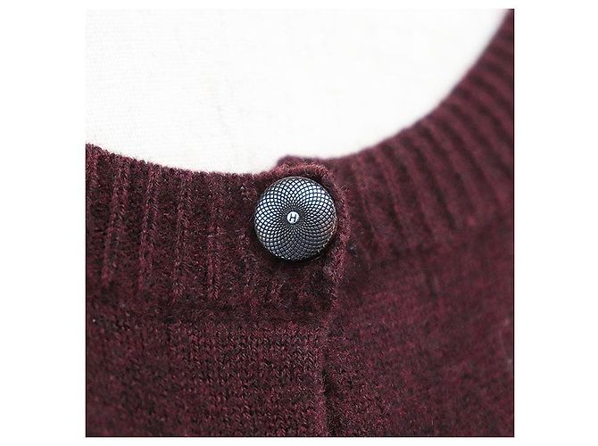 Hermès Hermes Wollstrickjacke Braun Bordeaux - Ansicht 3