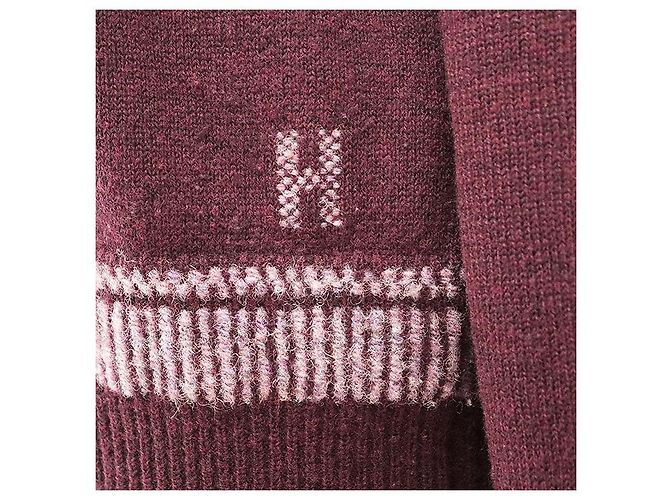Hermès Hermes Wollstrickjacke Braun Bordeaux - Ansicht 5