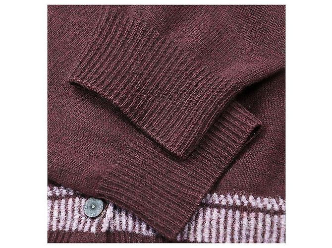Hermès Hermes Wollstrickjacke Braun Bordeaux - Ansicht 6