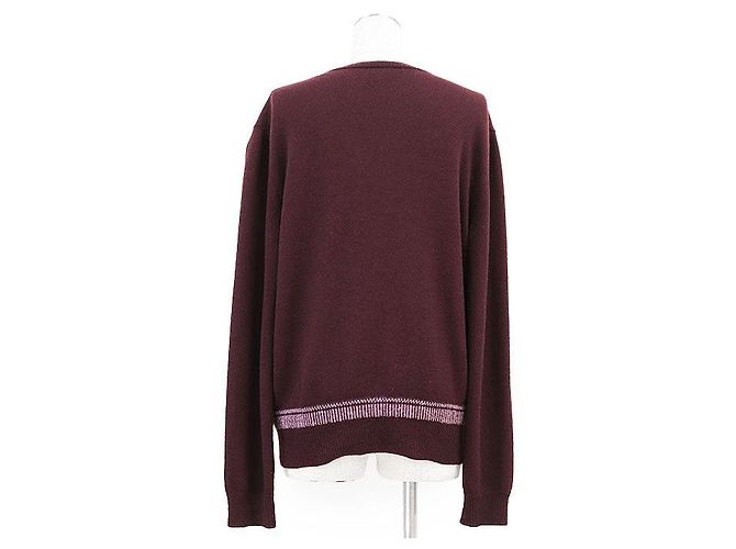 Hermès Hermes Wollstrickjacke Braun Bordeaux - Ansicht 7