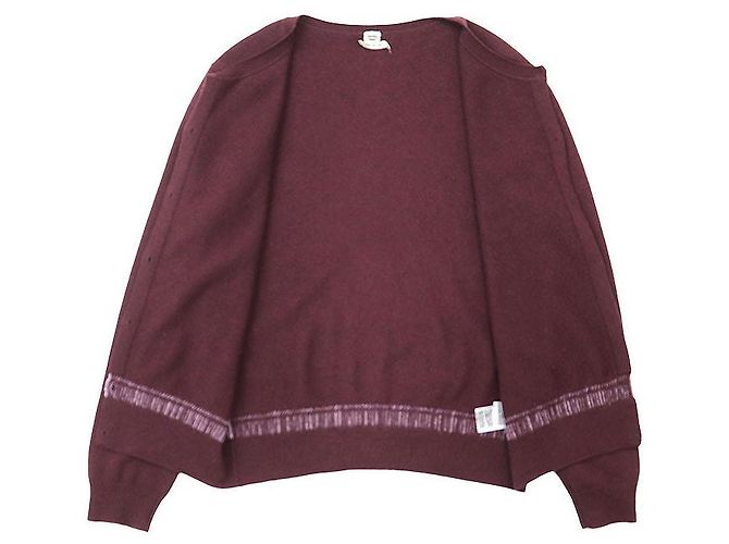 Hermès Hermes Wollstrickjacke Braun Bordeaux - Ansicht 8