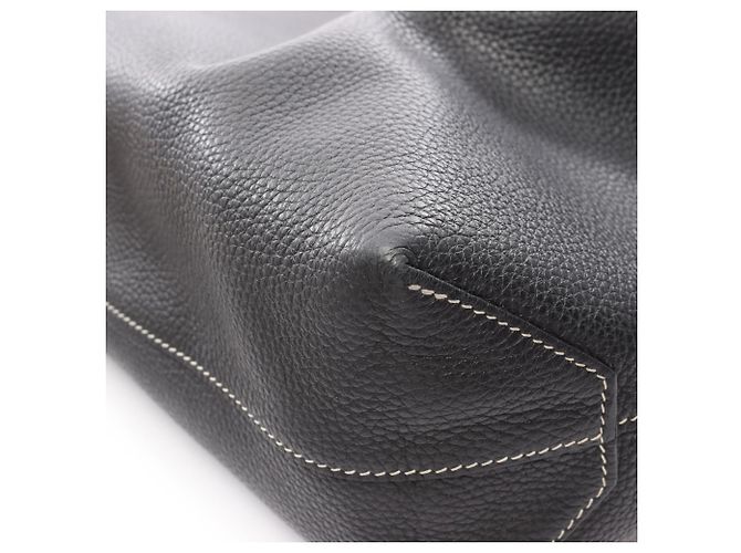 Borsa Tote Hermès Double Sens 45 Nero Blu navy - vista 9