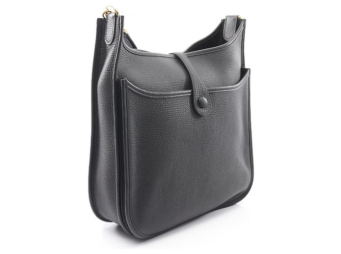 Borsa a Spalla Hermès Evelyn 3 Trois PM Nero - vista 2