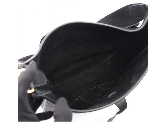 Borsa a Spalla Hermès Evelyn 3 Trois PM Nero - vista 3