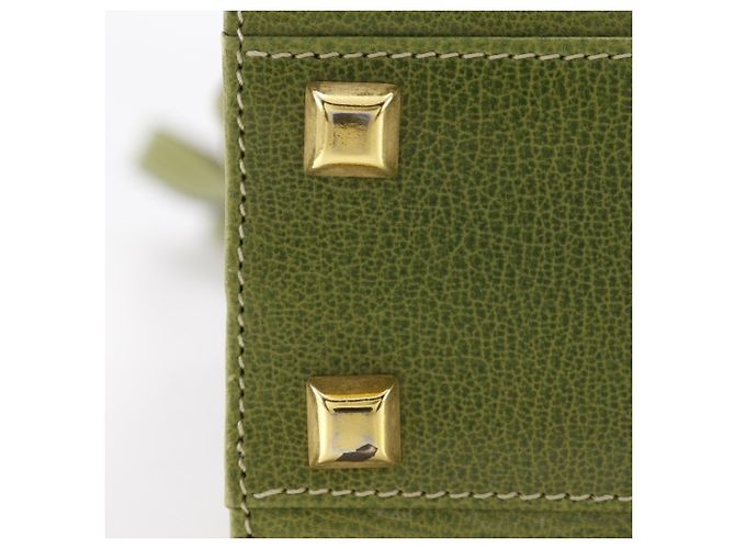 Bolsa de ombro em couro verde Salvatore Ferragamo - vista 13