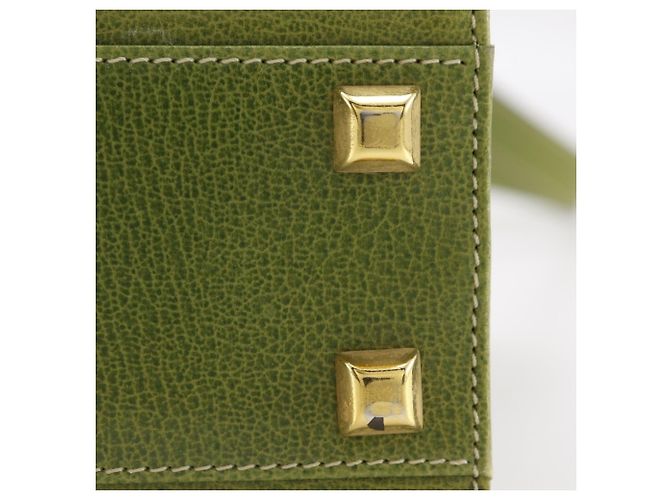 Bolsa de ombro em couro verde Salvatore Ferragamo - vista 14
