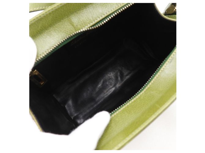 Bolsa de ombro em couro verde Salvatore Ferragamo - vista 5