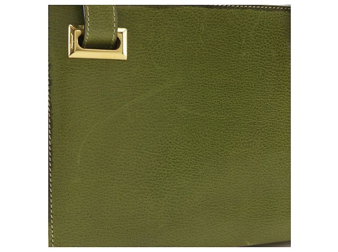 Bolsa de ombro em couro verde Salvatore Ferragamo - vista 7