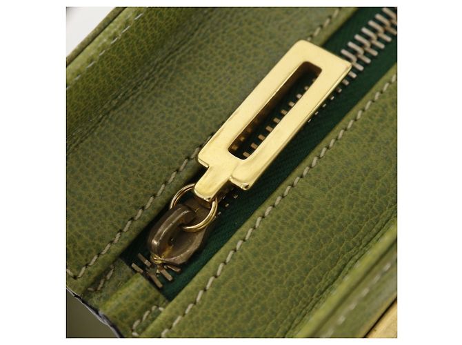 Bolsa de ombro em couro verde Salvatore Ferragamo - vista 9