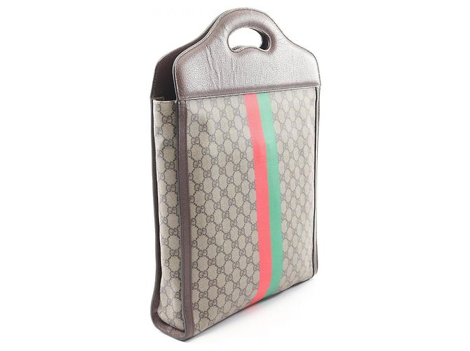 Borsa Tote Gucci GG Supreme Marrone Multicolore Beige - vista 2